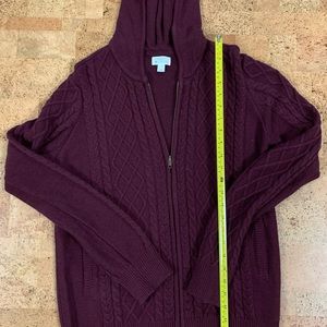 Like new zip up sweater with hood